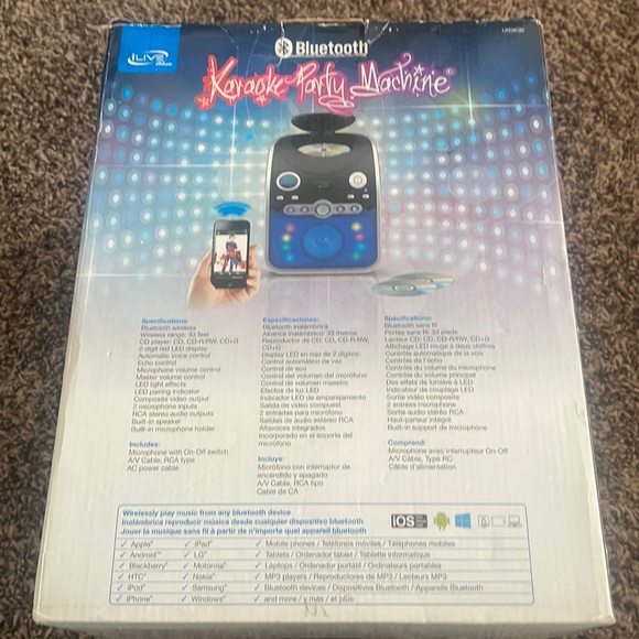 iLive Karaoke System with Bluetooth Technology like new; opened box. - Picture 5 of 13